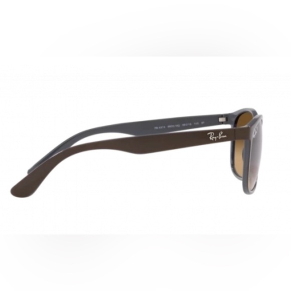 Polarized Ray Ban 4374 6600M2 Brown Grey Sunglasses - Picture 10 of 10